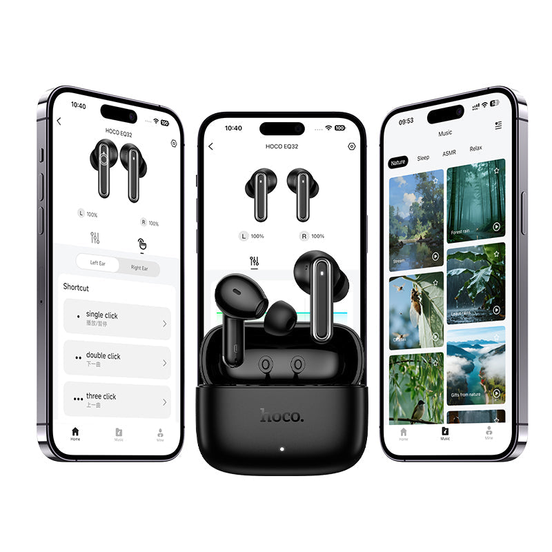 Hoco True Wireless Bluetooth Earbuds with App Control and 7 Hour Playtime