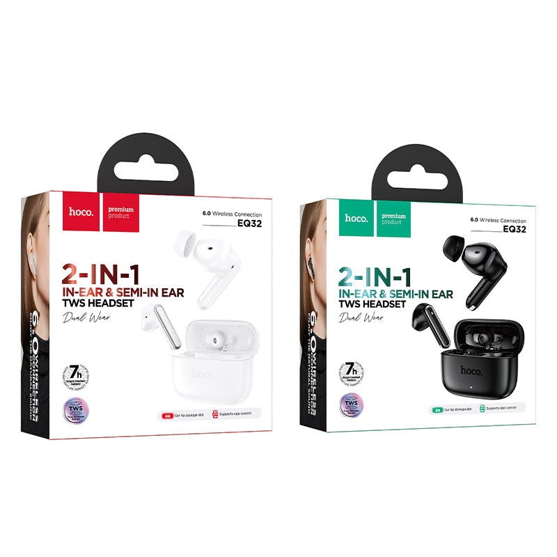 Hoco True Wireless Bluetooth Earbuds with App Control and 7 Hour Playtime