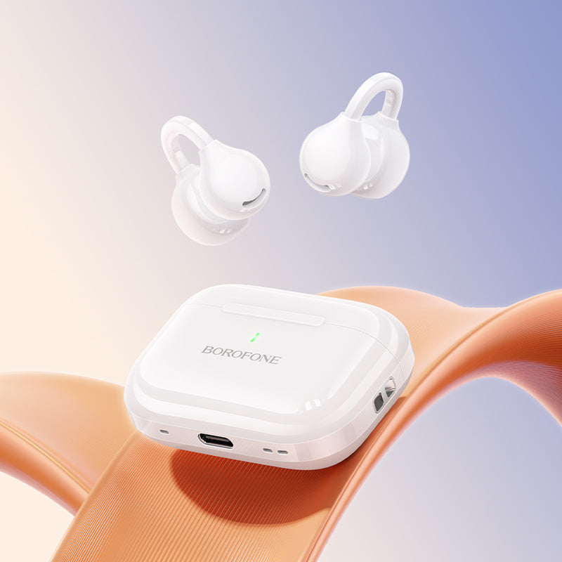 Borofone Clip-On True Wireless Bluetooth Earbuds with 6 Hour Playtime