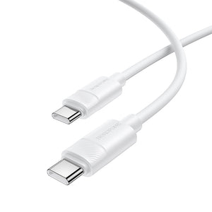 Borofone Silicone USB-C to USB-C 60W Fast Charging Cable for Phones and Tablets