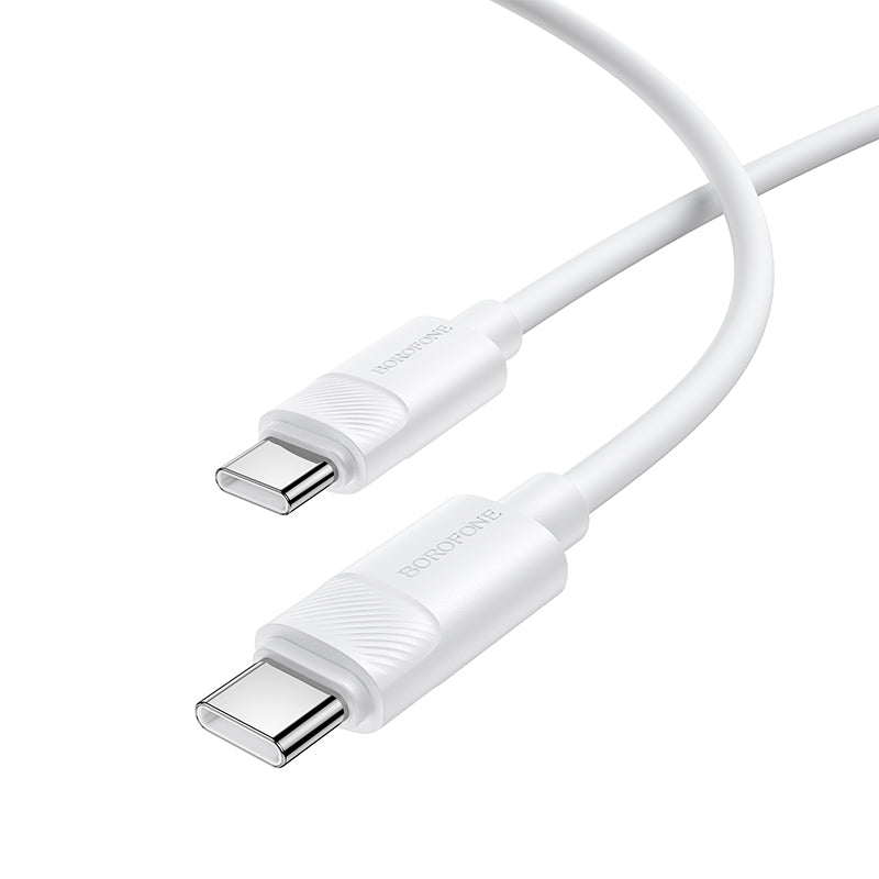 Borofone Silicone USB-C to USB-C 60W Fast Charging Cable for Phones and Tablets