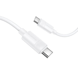 Borofone Silicone USB-C to USB-C 60W Fast Charging Cable for Phones and Tablets