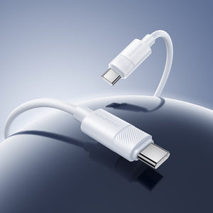 Borofone Silicone USB-C to USB-C 60W Fast Charging Cable for Phones and Tablets