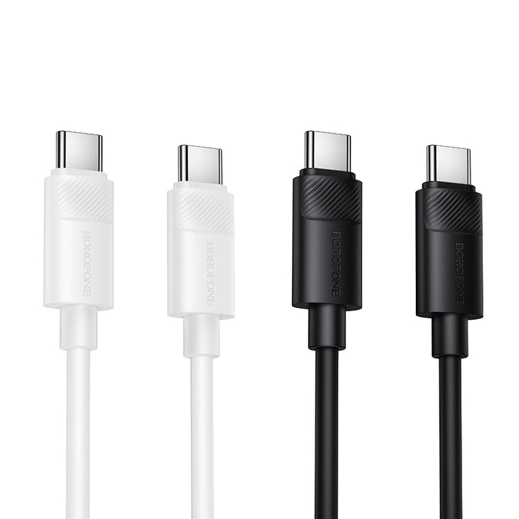 Borofone Silicone USB-C to USB-C 60W Fast Charging Cable for Phones and Tablets