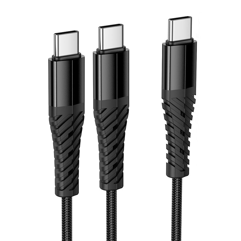 Hoco 2-in-1 USB-C to USB-C and Lightning Charging Cable for Two Devices