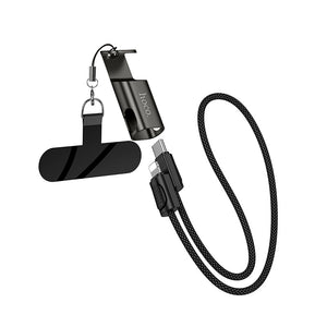 Hoco Wearable Lanyard PD30W Lightning Charging Cable, Compact 35cm Length