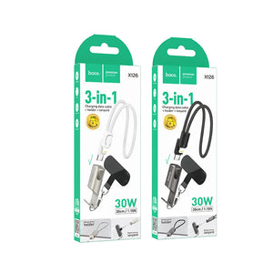 Hoco Wearable Lanyard PD30W Lightning Charging Cable, Compact 35cm Length