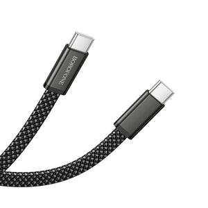 Borofone Slim USB-C to USB-C 60W Fast Charging Data Cable for Phones and Tablets