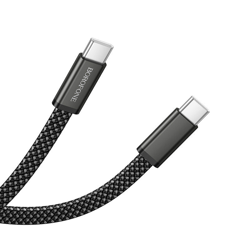 Borofone Slim USB-C to USB-C 60W Fast Charging Data Cable for Phones and Tablets