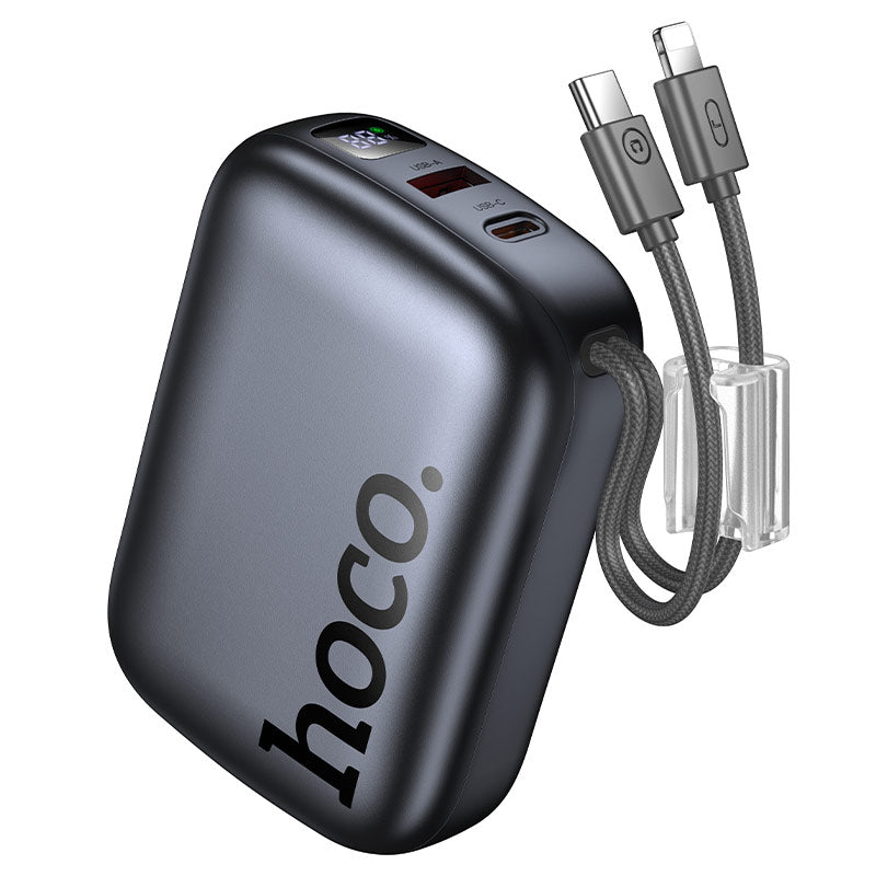 Hoco 20000mAh Power Bank with 2 Built-In Cables 22.5W PD20W Fast Charging Portable Charger