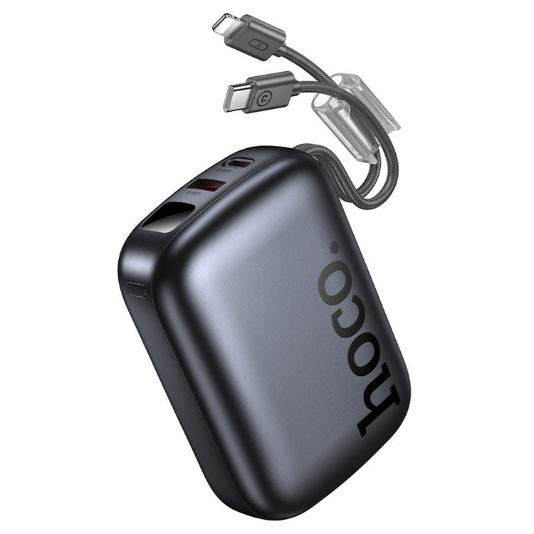 Hoco 20000mAh Power Bank with 2 Built-In Cables 22.5W PD20W Fast Charging Portable Charger