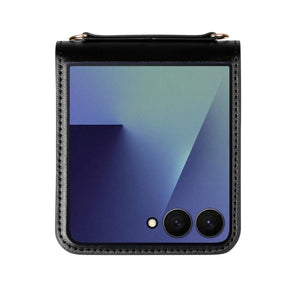 Hanman Samsung Galaxy Z Flip 8 Premium Leather Wallet Flip Case with Card Slots
