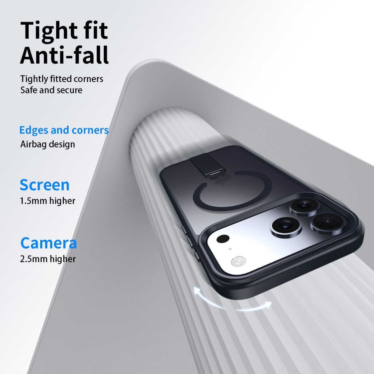 Blacktech iPhone 18 Pro Max KickStand Mag Case MagSafe Magnetic Protective