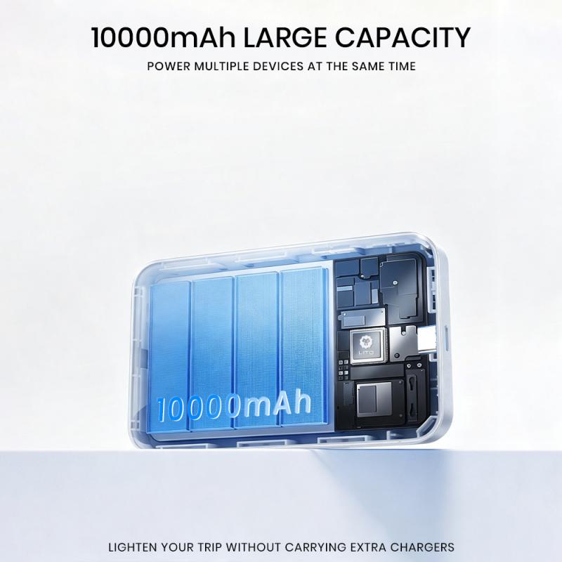 LITO 10000mAh Ultra Thin MagSafe Magnetic Power Bank Portable Wireless Charger
