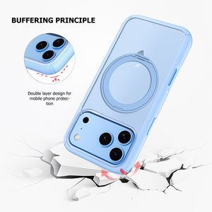 Blacktech iPhone 17 Pro Stay Clear Ring Case MagSafe Magnetic Kickstand