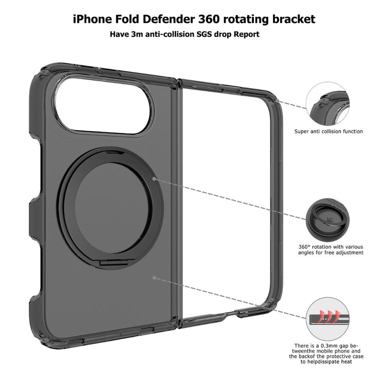 Blacktech iPhone Duo Stay Clear Ring MagSafe Case Black