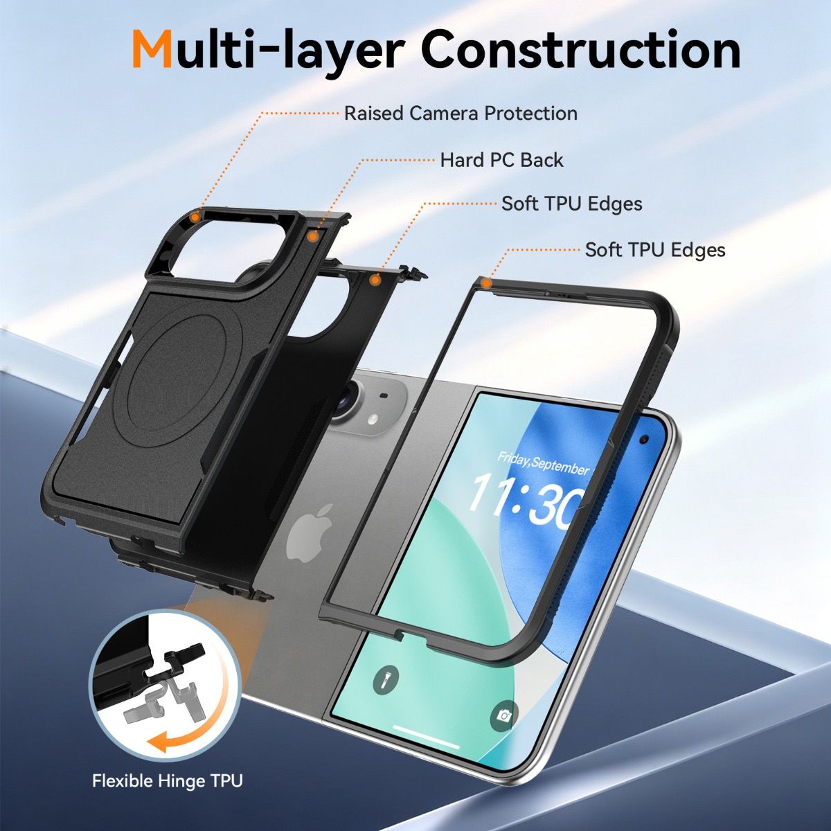 Blacktech iPhone Duo Commuter MagSafe Case