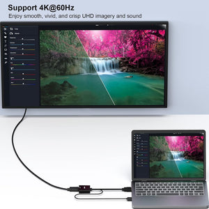BENFEI HDMI to DisplayPort Adapter in use