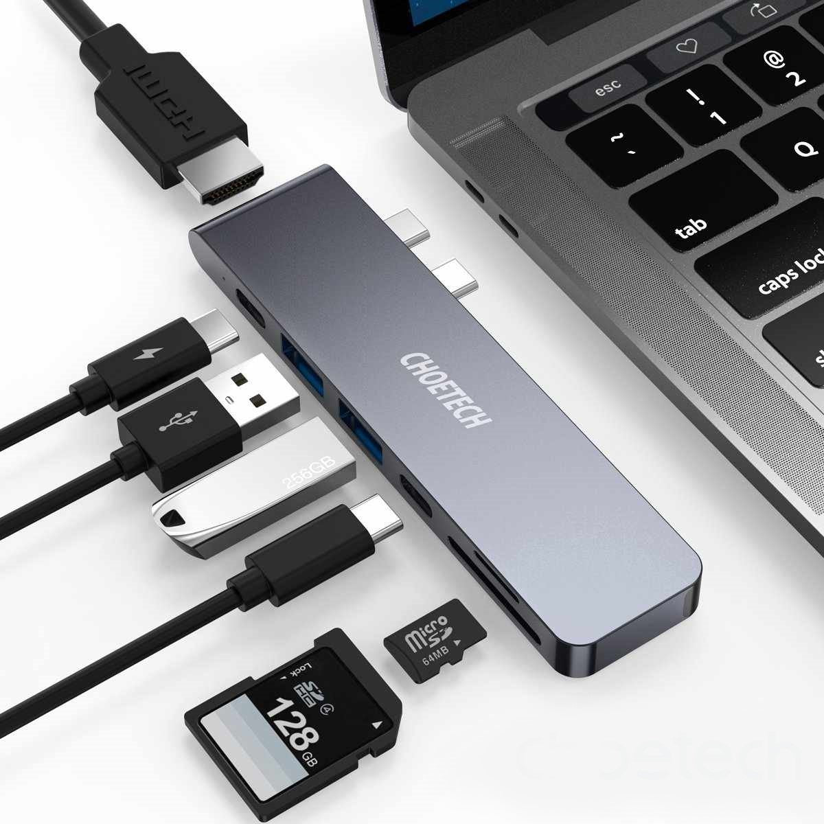 Choetech 7 in 1 USB-C Type-C Hub HDMI for MacBook Pro