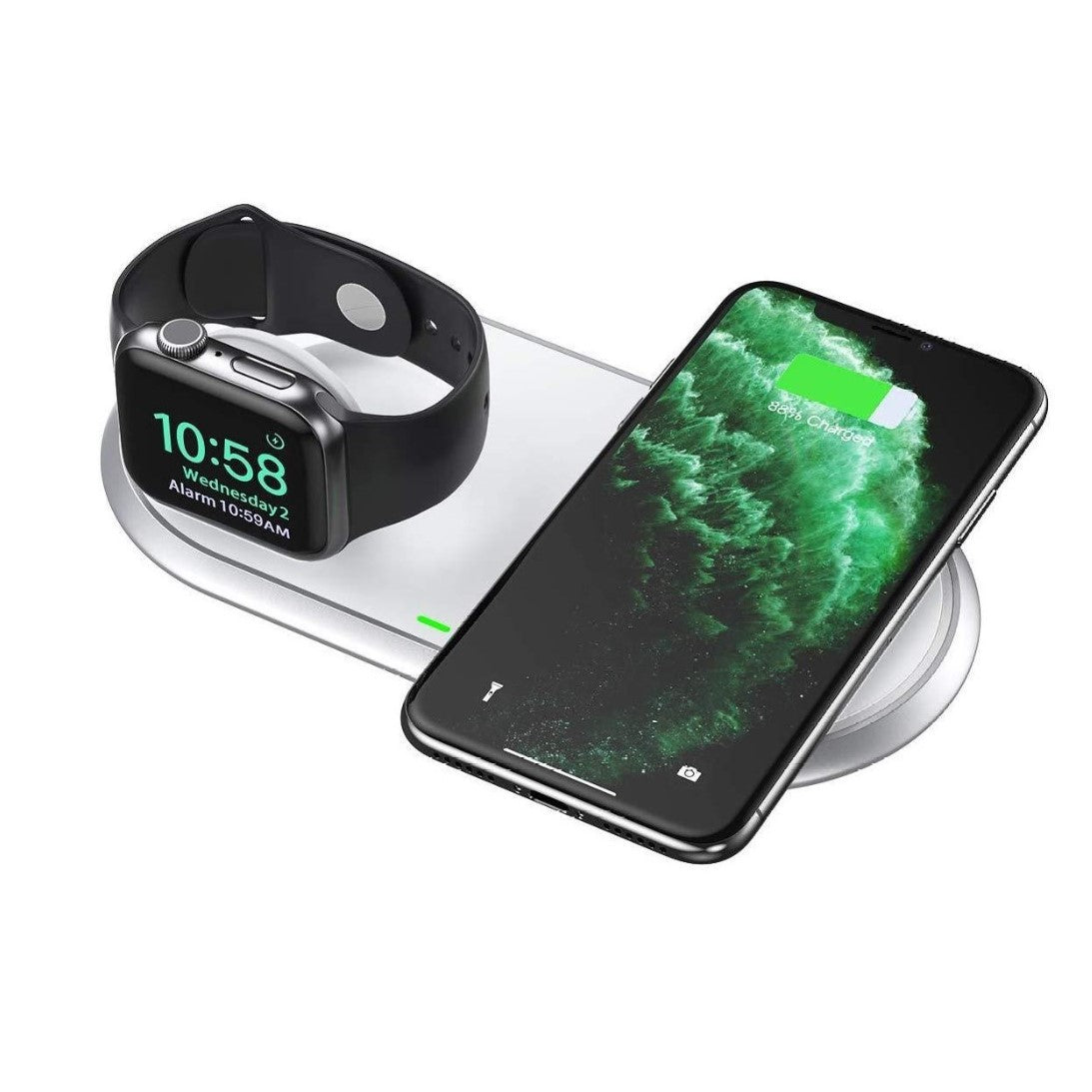 Choetech 2 in 1 Dual Qi Wireless Charger for iWatch iPhone