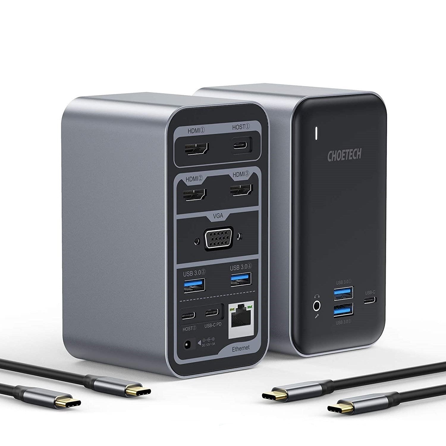 Choetech 15 in 1 USB Type-C Multiport Adapter Hub Docking Station 4 Display Output