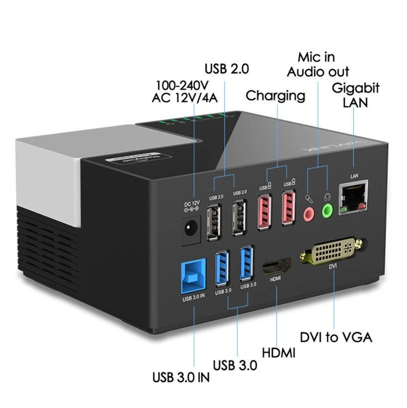 Wavlink USB 3.0 Docking Station Ultra 2K HDMI RJ45