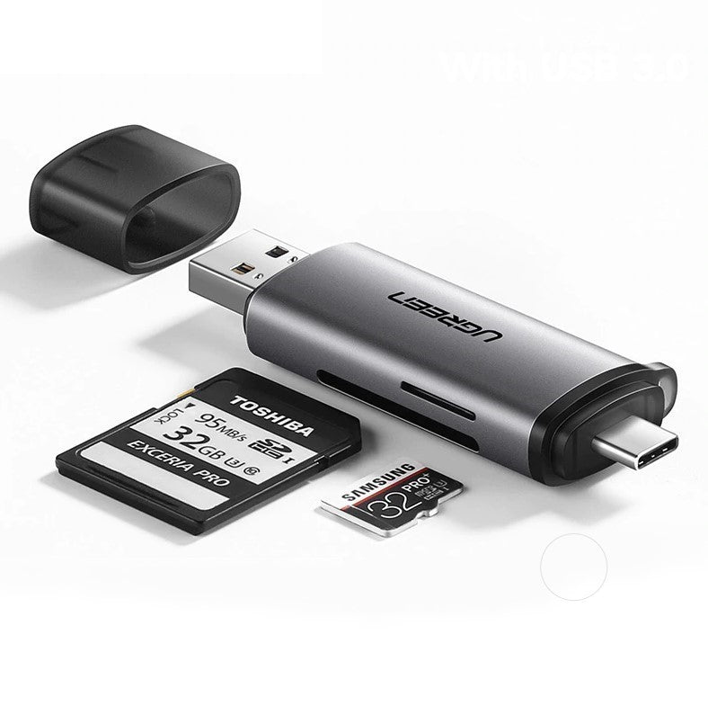 UGREEN SD Card Reader USB-C Memory Card Reader for SD TF MicroSD SDHC SDXC