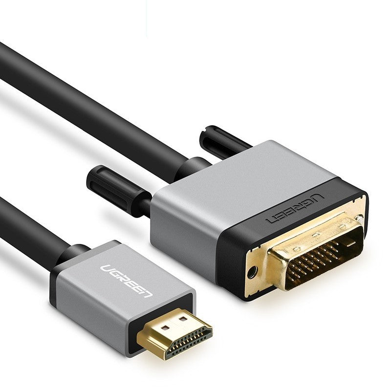 UGREEN HDMI to DVI-D 24+1 4K Black Cable for Laptop PC GPU
