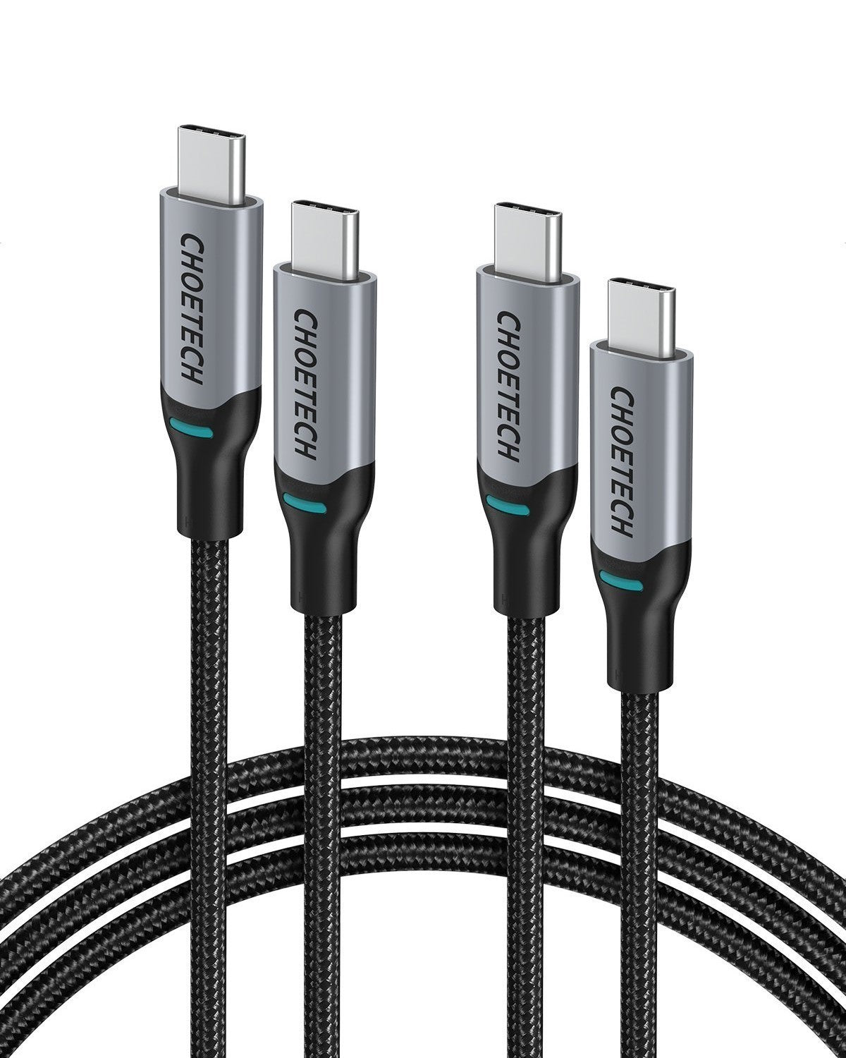 Choetech USB-C to USB-C PD Charging Data Cable 1.8m - 2 Pack