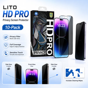 LITO Samsung Galaxy Z Fold 8 10 Pack D15 HD PRO Privacy Full Glass Full Glue-ESD Glue