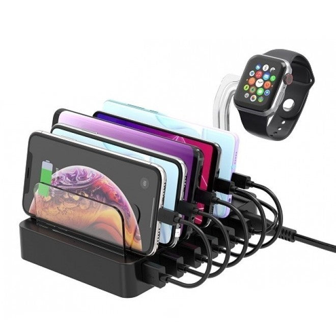 Choetech 6 Port USB Charging Station QC 3.0 Watch Holder