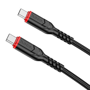 Hoco USB-C to USB-C 60W Fast Charging Cable Nylon Braided Data Sync X59