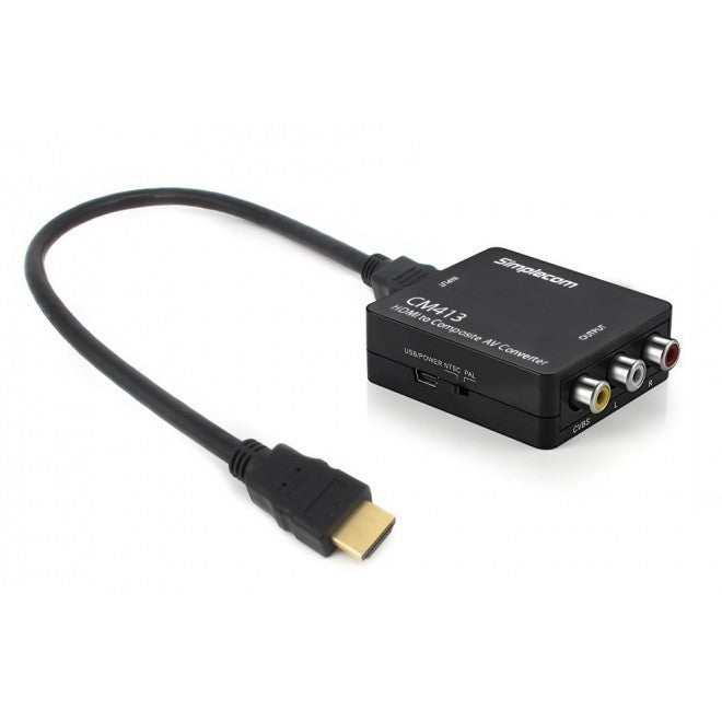 Simplecom HDMI to Composite AV CVBS 3RCA Video Converter 1080p Downscaling