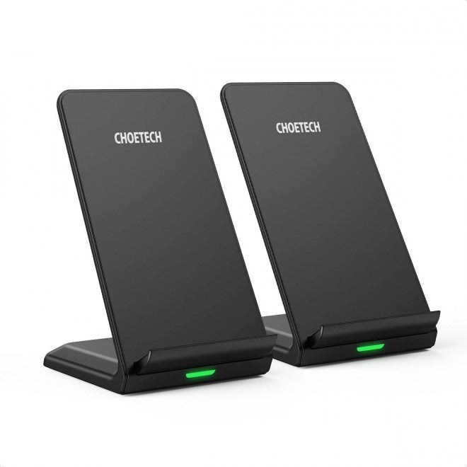 Choetech Wireless Qi Charger Dual Coils QC3.0 Charging Stand -2 Pack