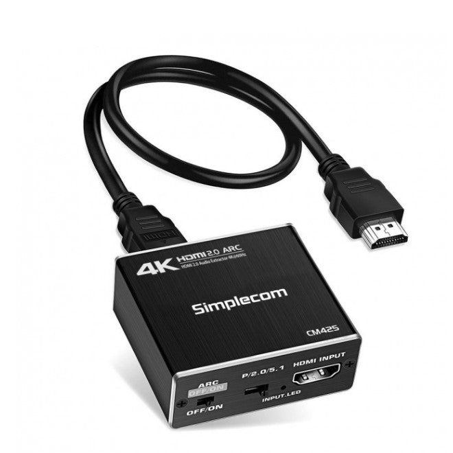 Simplecom HDMI Audio Extractor Optical SPDIF + 3.5mm Stereo ARC 4K