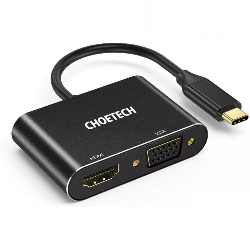 Choetech 2 in 1 USB-C to HDMI + VGA Adapter Converter