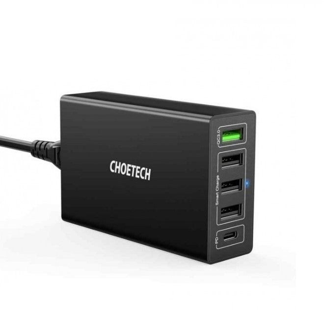 Choetech 60W 5 Port USB-C Type-C PD Fast Wall Charger