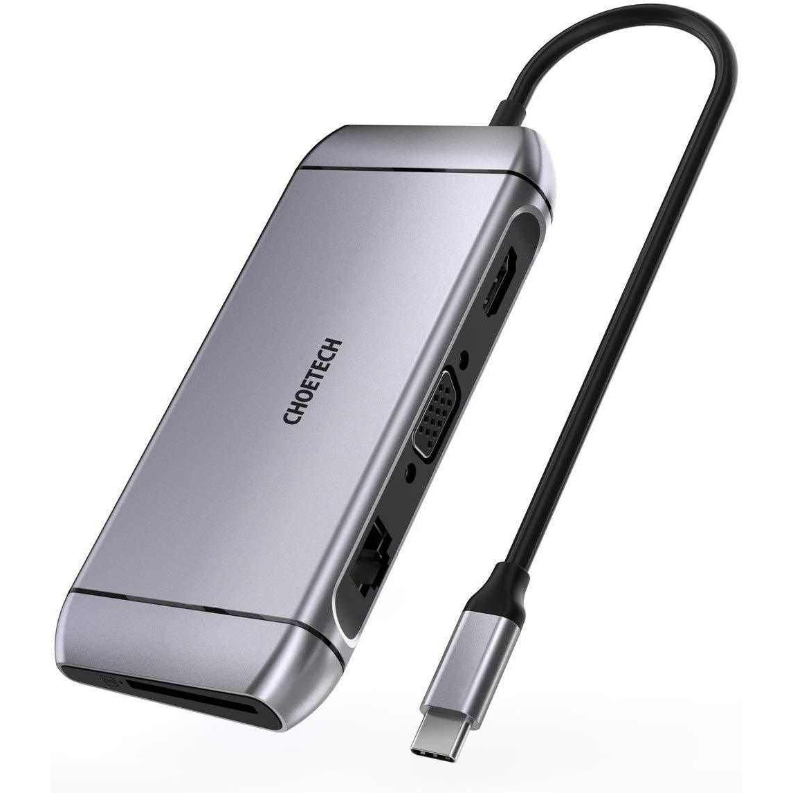 Choetech 9 in 1 USB-C Type-C Hub Adapter HDMI VGA Ethernet