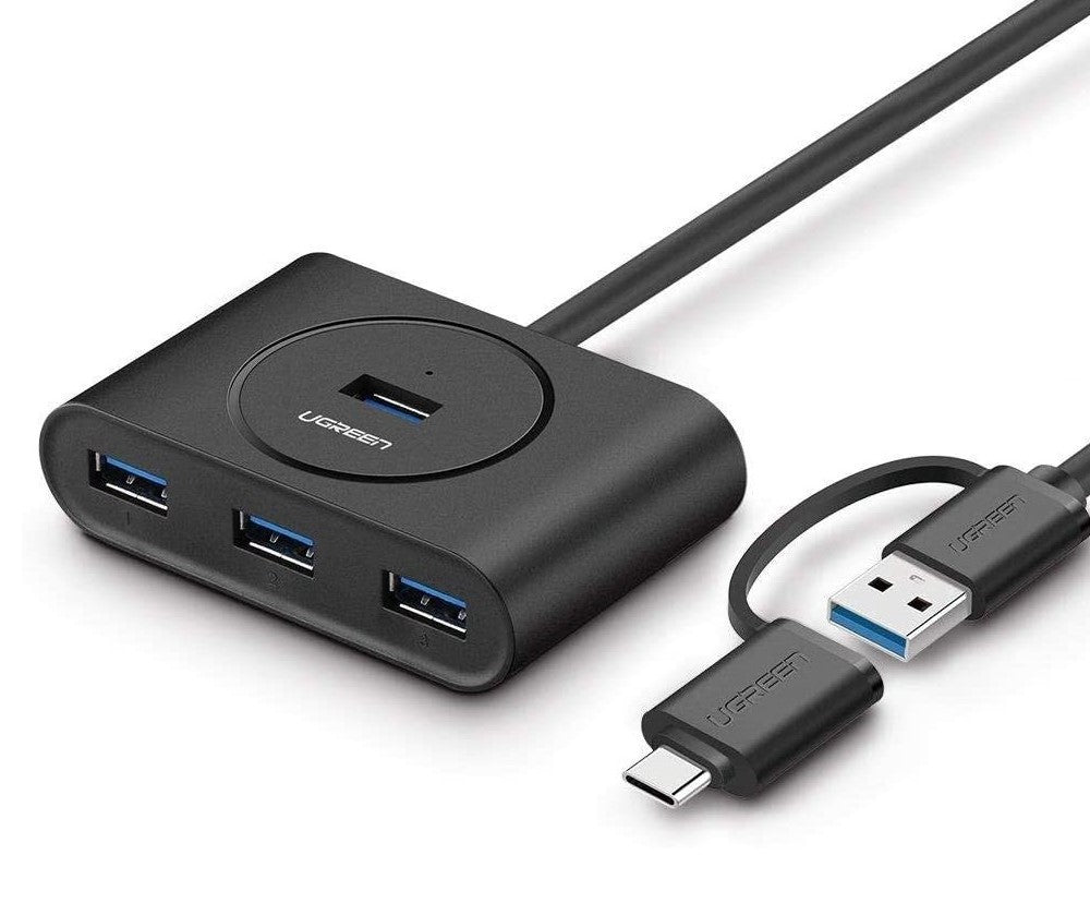 UGREEN 4 Port USB-C 2 in 1 Hub for PC Laptop