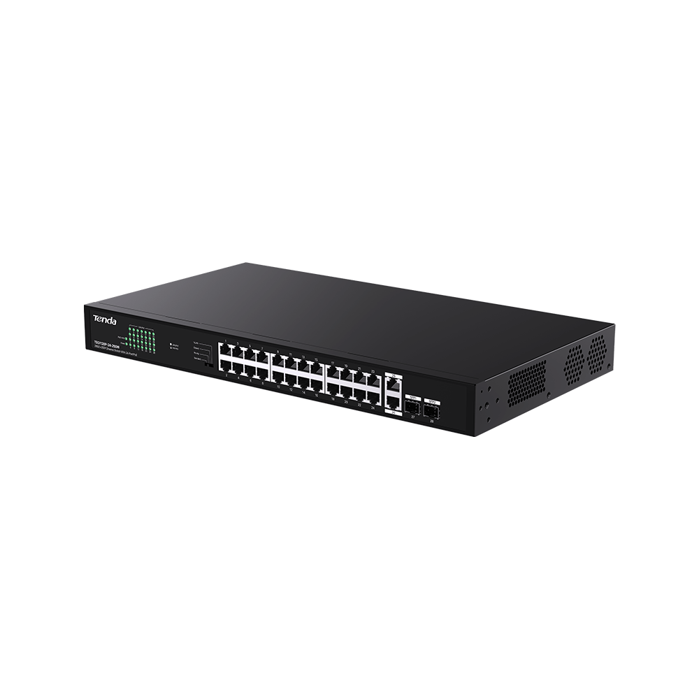 Tenda TEG1128P 24 Port + 2 SFP Port 40Gbps PoE Ethernet Switch