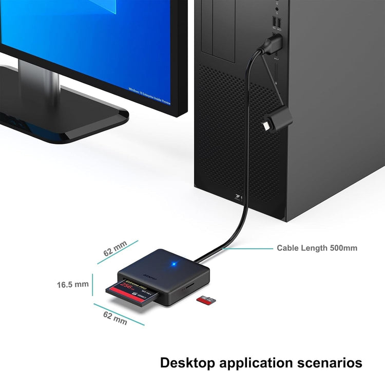 BENFEI 4-in-1 Card Reader in use
