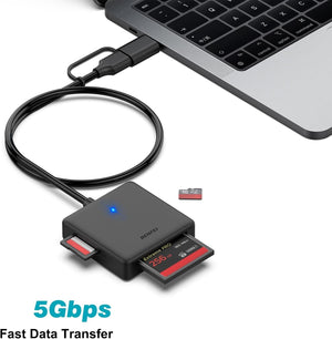 BENFEI 4-in-1 Card Reader in use