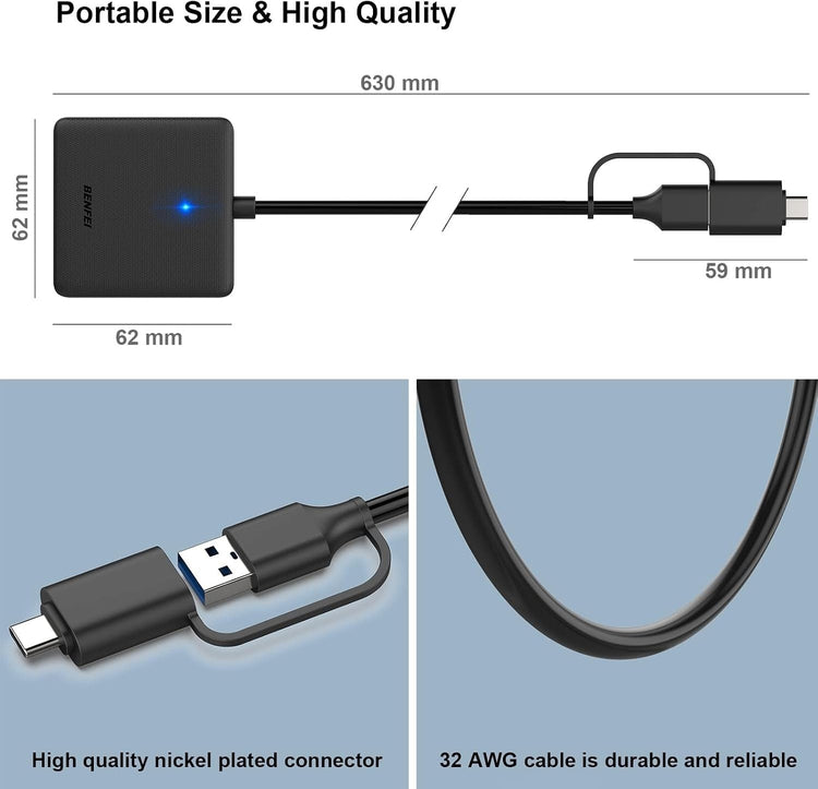 BENFEI 4-in-1 Card Reader details