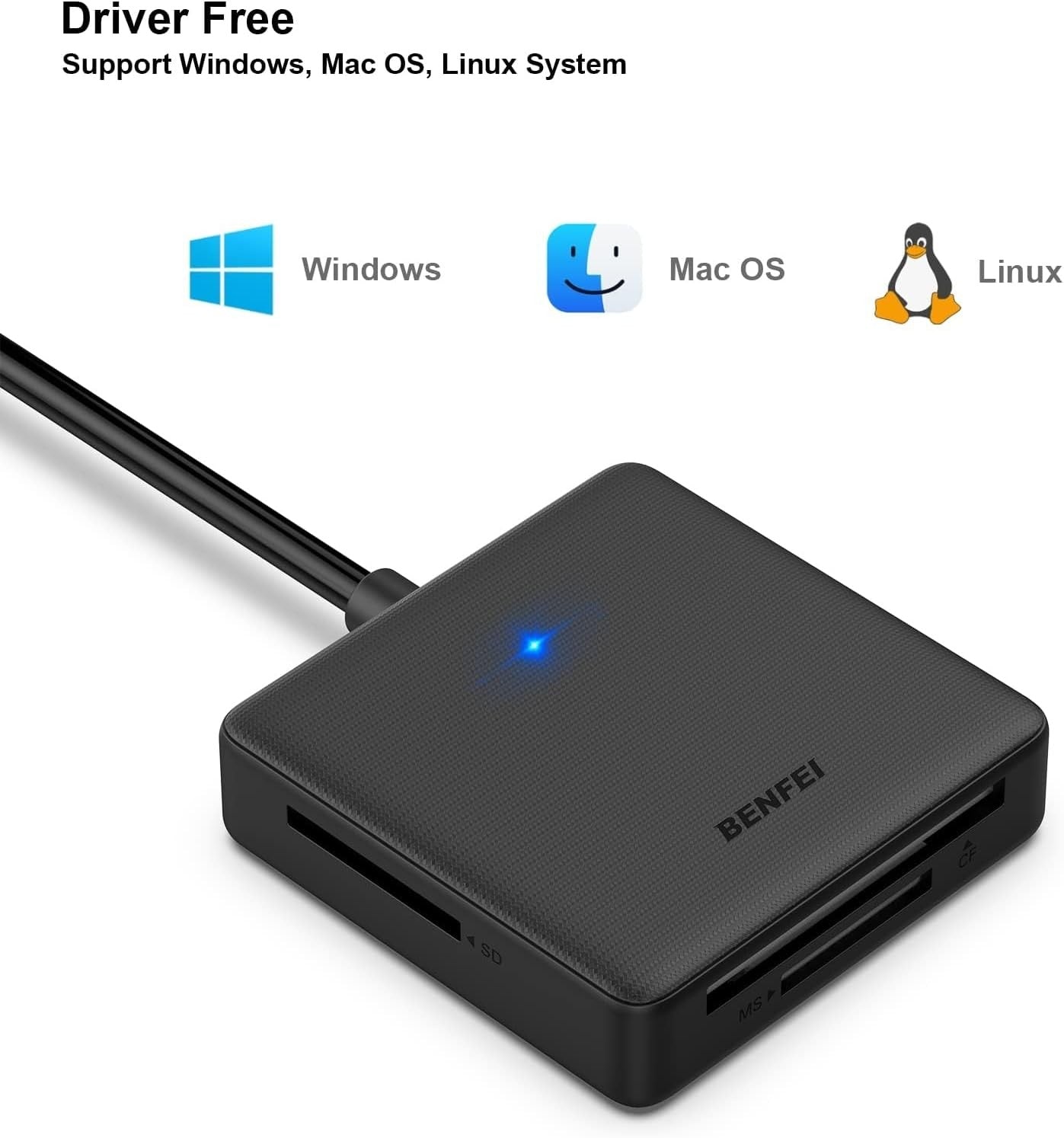 BENFEI 4-in-1 Card Reader details