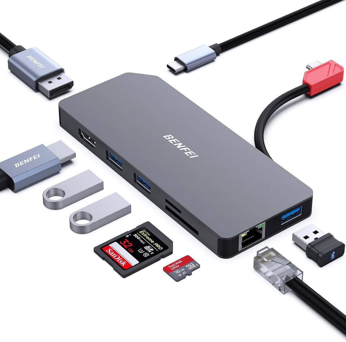 BENFEI 9-in-1 USB-C MST Docking Station