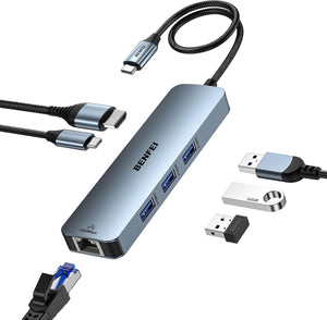 BENFEI 6-in-1 USB-C Hub with 4K HDMI, Gigabit Ethernet and 100W PD