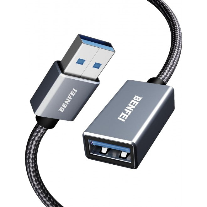 BENFEI USB Extension Cable USB 3.0 Extender Male to Female Cord High Speed Nylon Braided