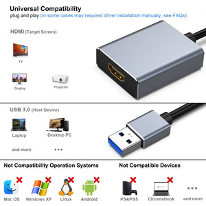 BENFEI USB 3.0 to HDMI Adapter for Windows