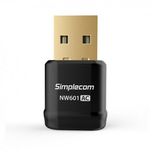 Simplecom NW601 Wi-Fi 5 AC600 Mini Dual Band Wireless USB Adapter