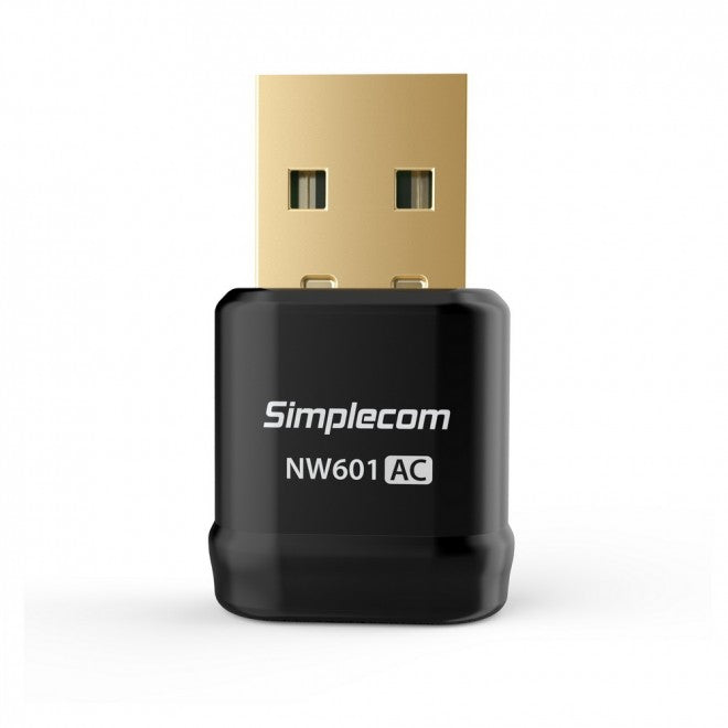 Simplecom NW601 Wi-Fi 5 AC600 Mini Dual Band Wireless USB Adapter